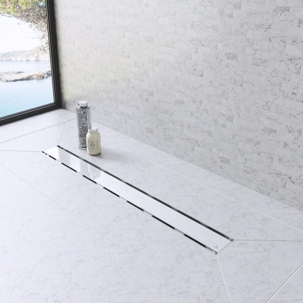 linear shower drain tempered glass
